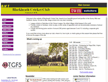 Tablet Screenshot of blackheathcc.co.uk